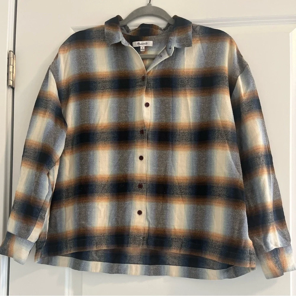 - MADEWELL Flannel Westlake Shirt In Allen Plaid Size Médium - Picture 4 of 13